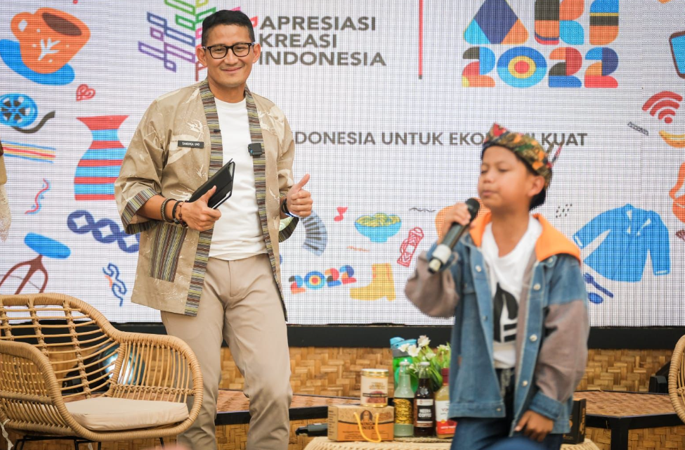 Sandiaga Uno dan Farel Prayoga Menghadiri Apresiasi Kreasi Indonesia di Sidoarjo