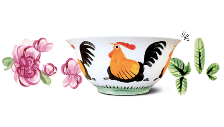 Mangkuk Ayam Jago Google Doodle Hari Ini. Ada Sejarah Dan Makna Apa dari mangkuk Ayam Jago Tersebut?